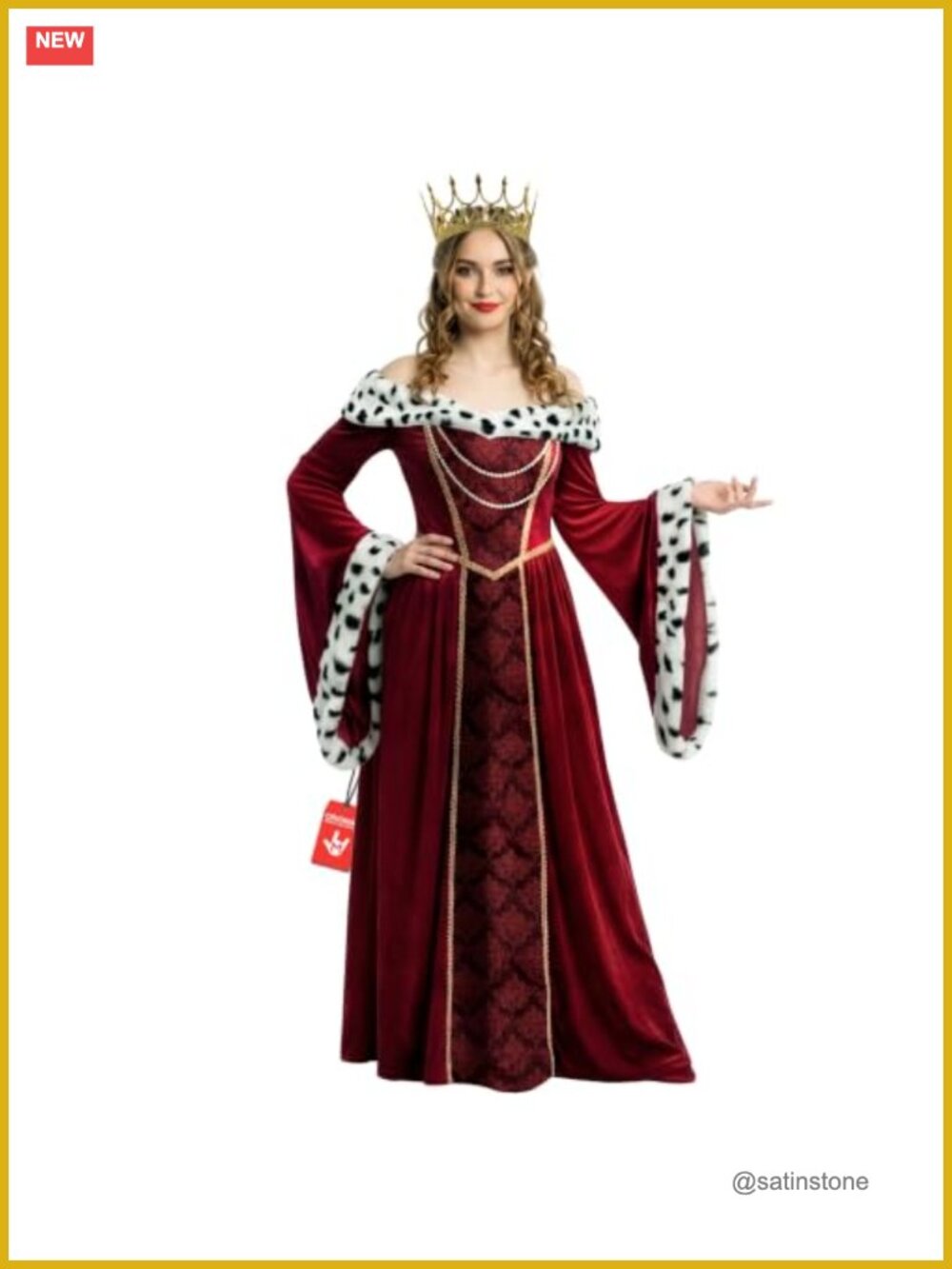 Queen Costume Women Medieval Renaissance Halloween Cosplay